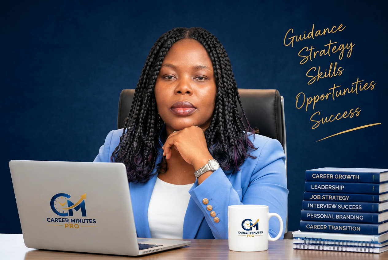 Career coach at her desk